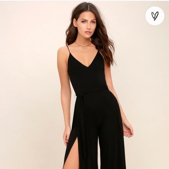 Lulus Dresses & Skirts - Just Breathe Black Jumpsuit, Size 6